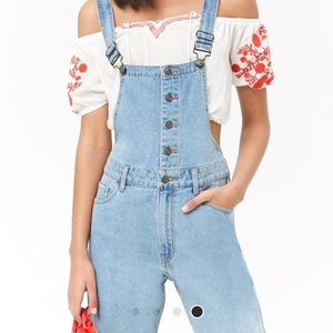 Button-front overalls